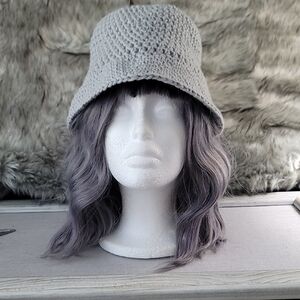 Hand made Gray Crochet Bucket Hat